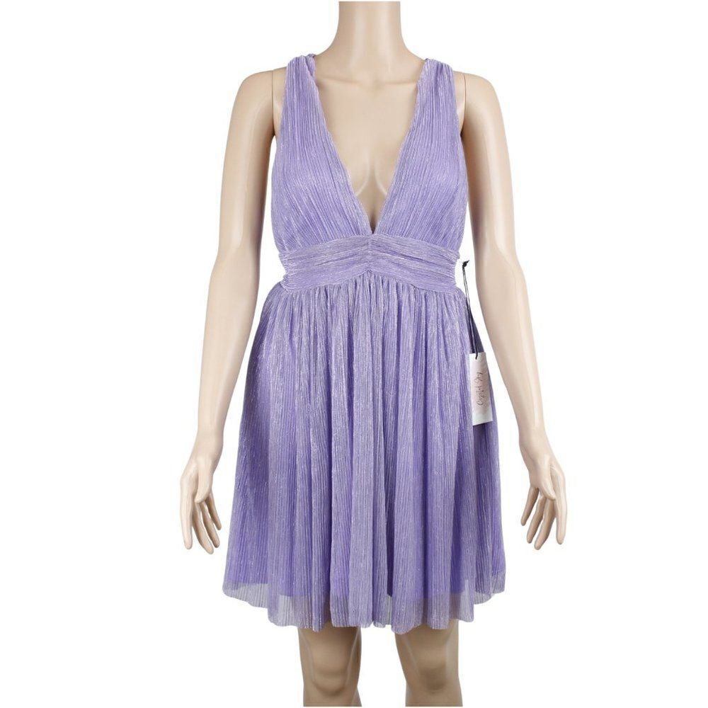 Marilyn Monroe Style Halter Dress Lavender Shimmer Glitter Knee Length Jr's SM